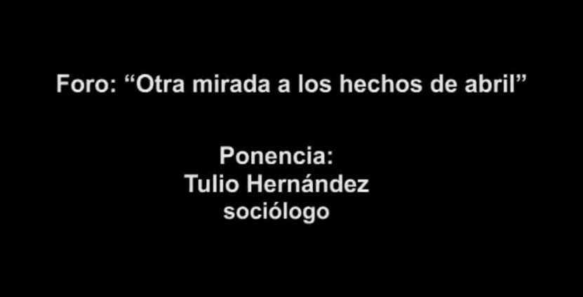 Otra mirada a los hechos abril